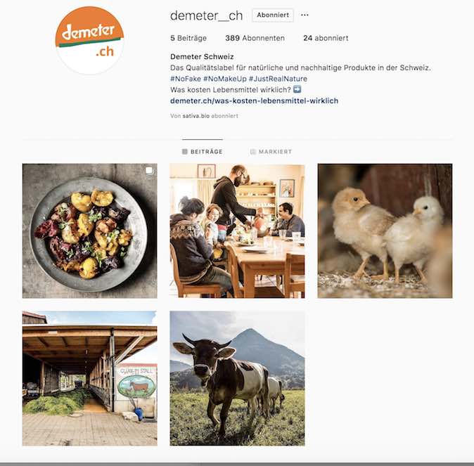 Demeter Schweiz ist auf Instagram